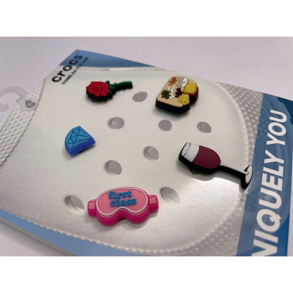 Crocs Jibbitz Shoe Charms - Ladies Night Collection - Wine Rose, Diamond - Picture 3 of 3